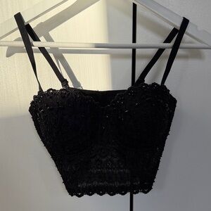 Windsor Black Lace Bustier